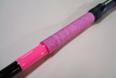 pink dyed nylon cord upper handle wrap