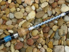 Blue and White Spinning Rod
