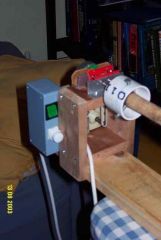 Home made lathe front view