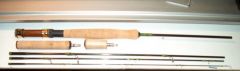 Spin/Fly combo rod with removable-replaceable handle parts