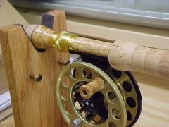 maple burl fly reelseat and matching reel knob