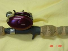 Wedge Cork Grip with Red Shimano Scorpion Reel